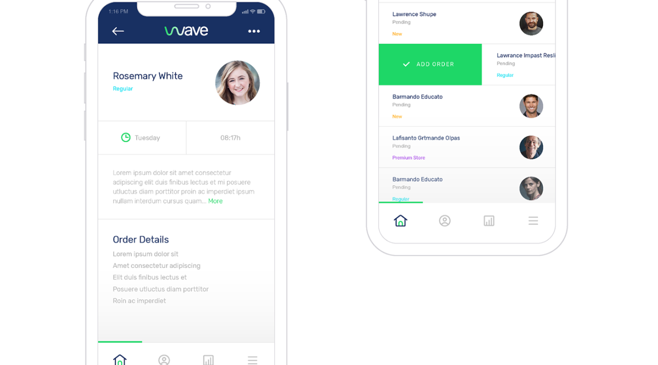 Wave app behance