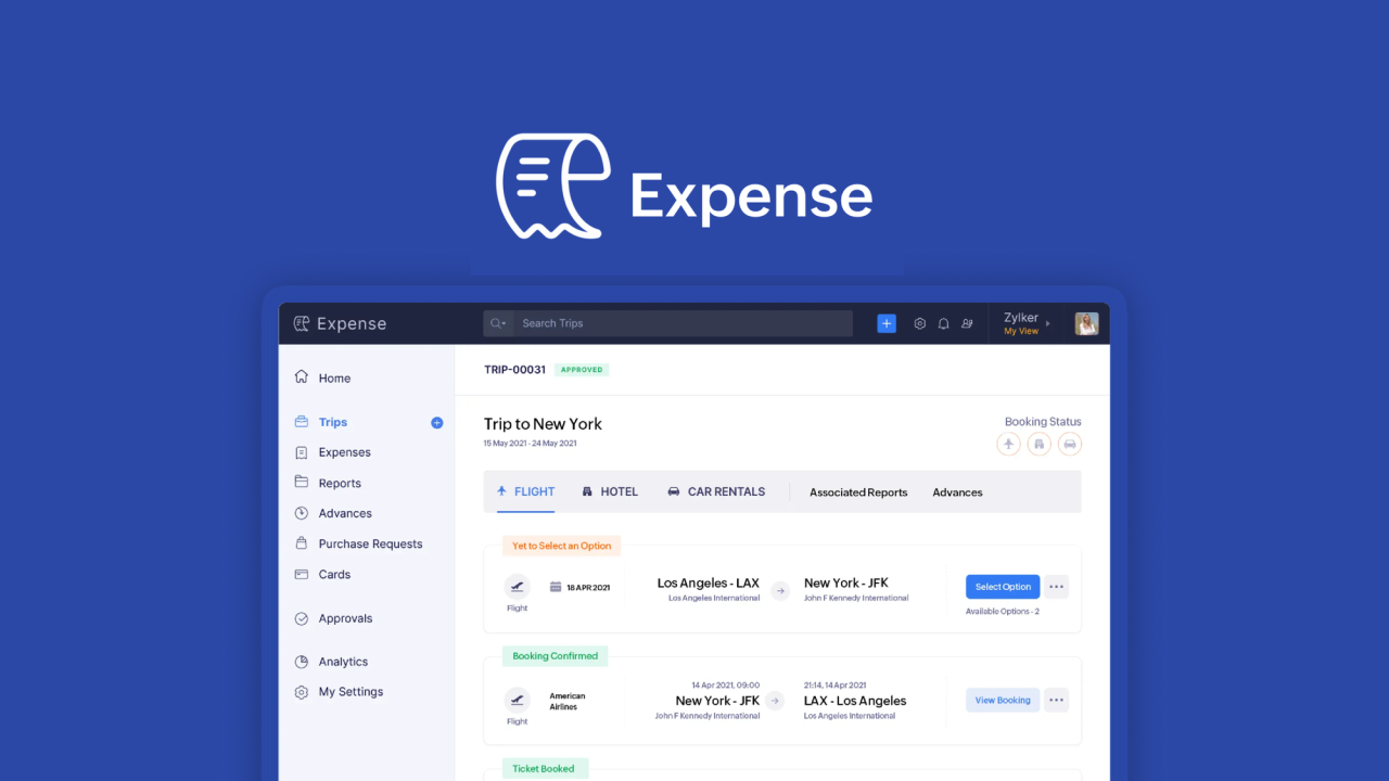 Best Travel and Expense Management Software - Zoho Expense