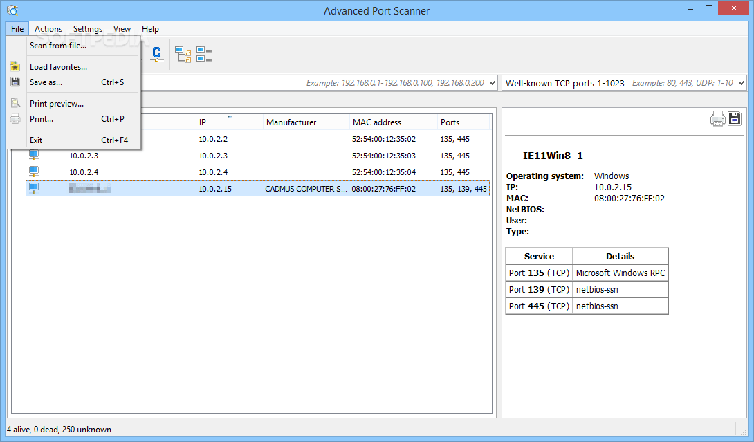 Scanner port advanced runs