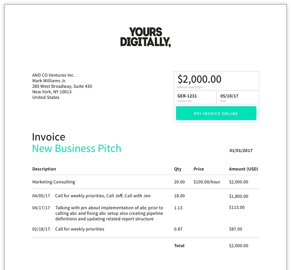 Invoice generator
