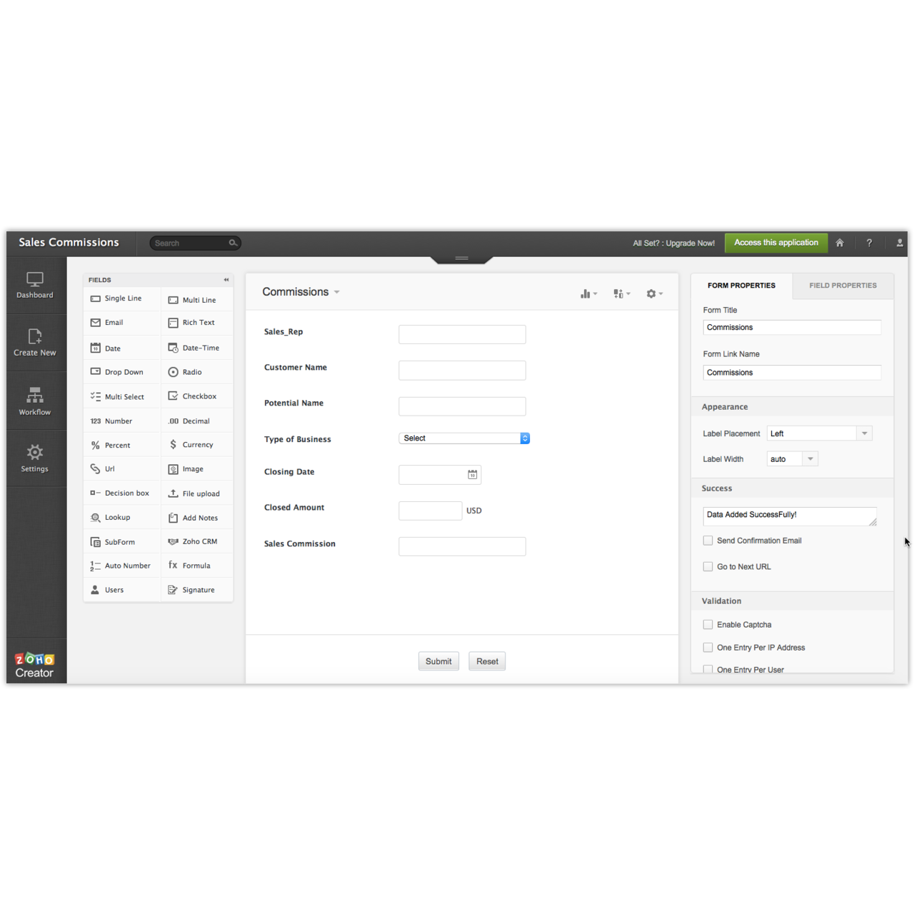 Zoho creator