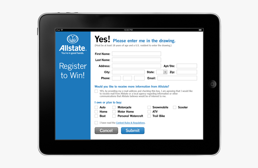 Allstate ipad ipod finance