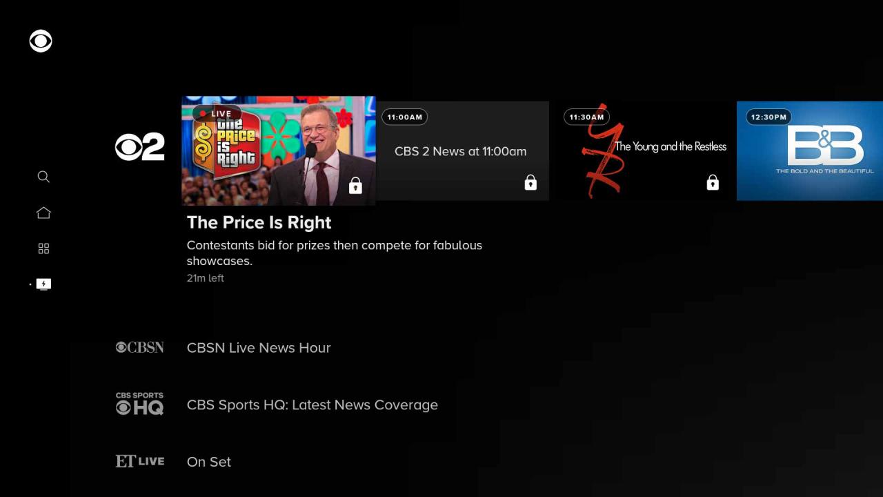 Cbs app apps google sign add