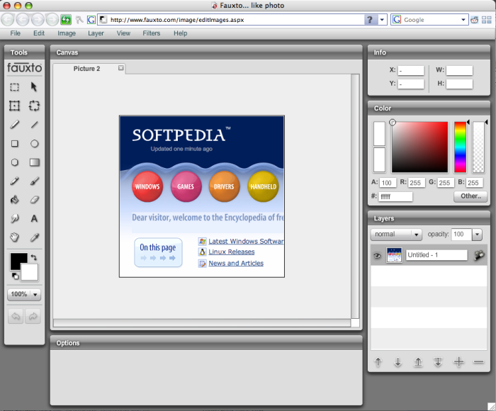 Photoshop based web available now