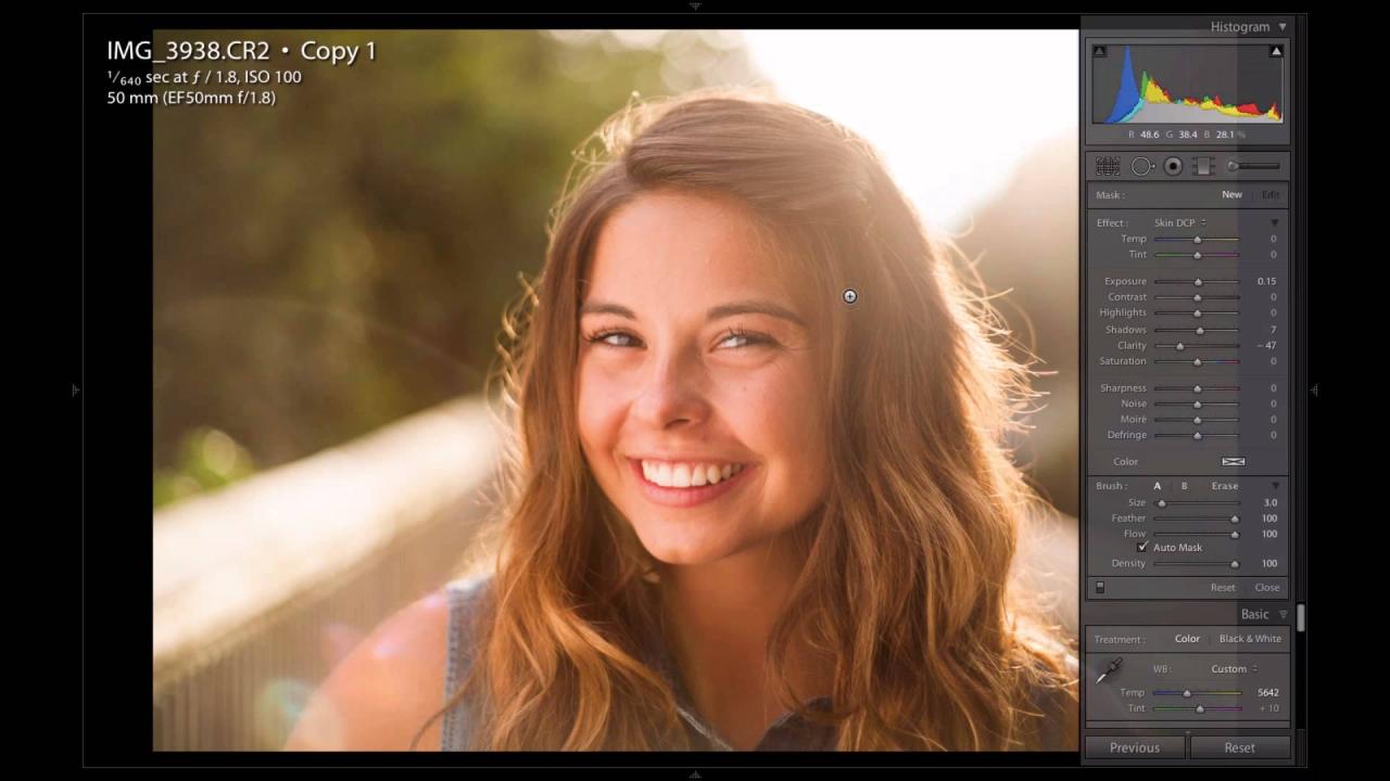 Lightroom photo editing