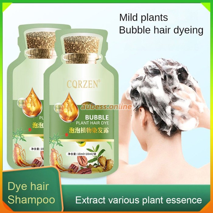 COCEQUC Plant Essence Hair Color Shampoo Fast Hair Dye 5 Minutes ...