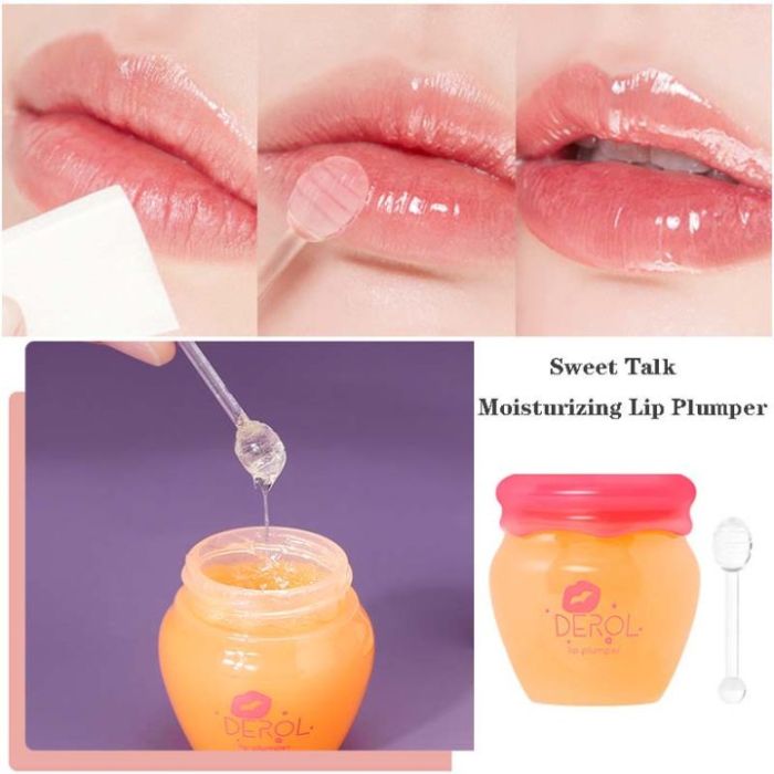 DEROL Ginger Extract Peppermint Lip Plumper Day Night Repair Moisturizing Long-lasting Lip Pack Lip Purple Special Effect Makeup