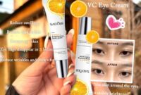 SADOER Vitamin C Eye Cream Anti Dark Circles Eyes Bags Remover Moisturizing Brightening Firming Skin Care Products for Eyes