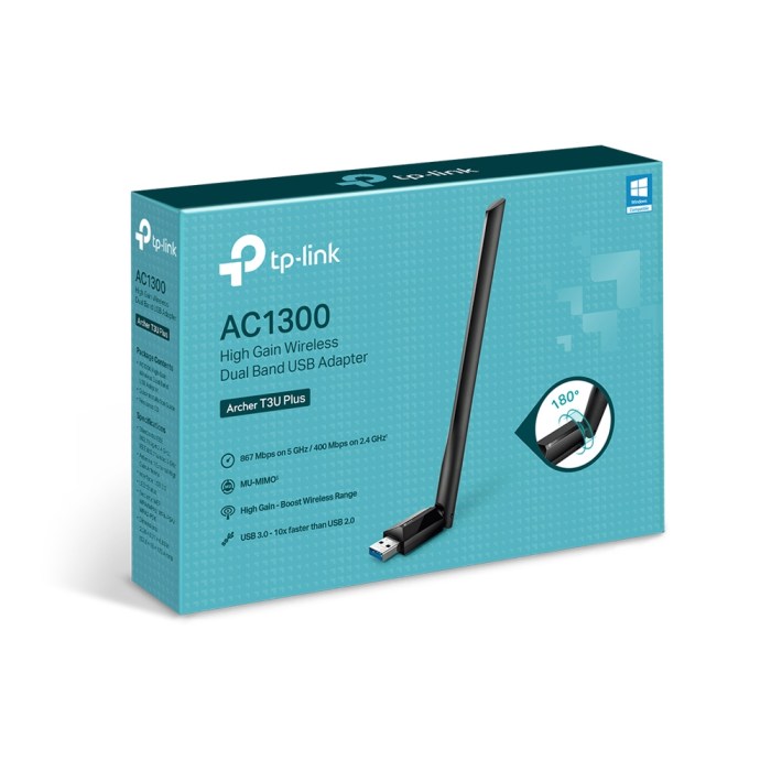 Tp link ac1300 usb wifi adapterarcher t3u 2 4g 5g dual band wireless network adapter for pc desktop mu mimo wifi dongle usb 3 0 supports windows 11 10 8 1 8 7 xp mac os x 10 9 10 14