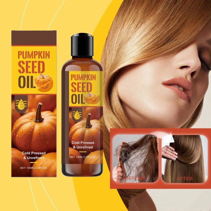 60ml Enhance Pumpkin Seed Oil Nourishing Care Dry Repair Damaged Health Hair Scalp Massage Cracked Hair Care