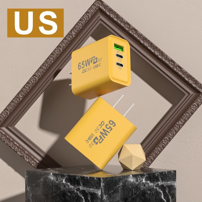 65W GaN USB C Charger Fast Charging EU/US Plug Phone Charger Adapter For iPhone Samsung Xiaomi Quick Charge Type C Wall Charger